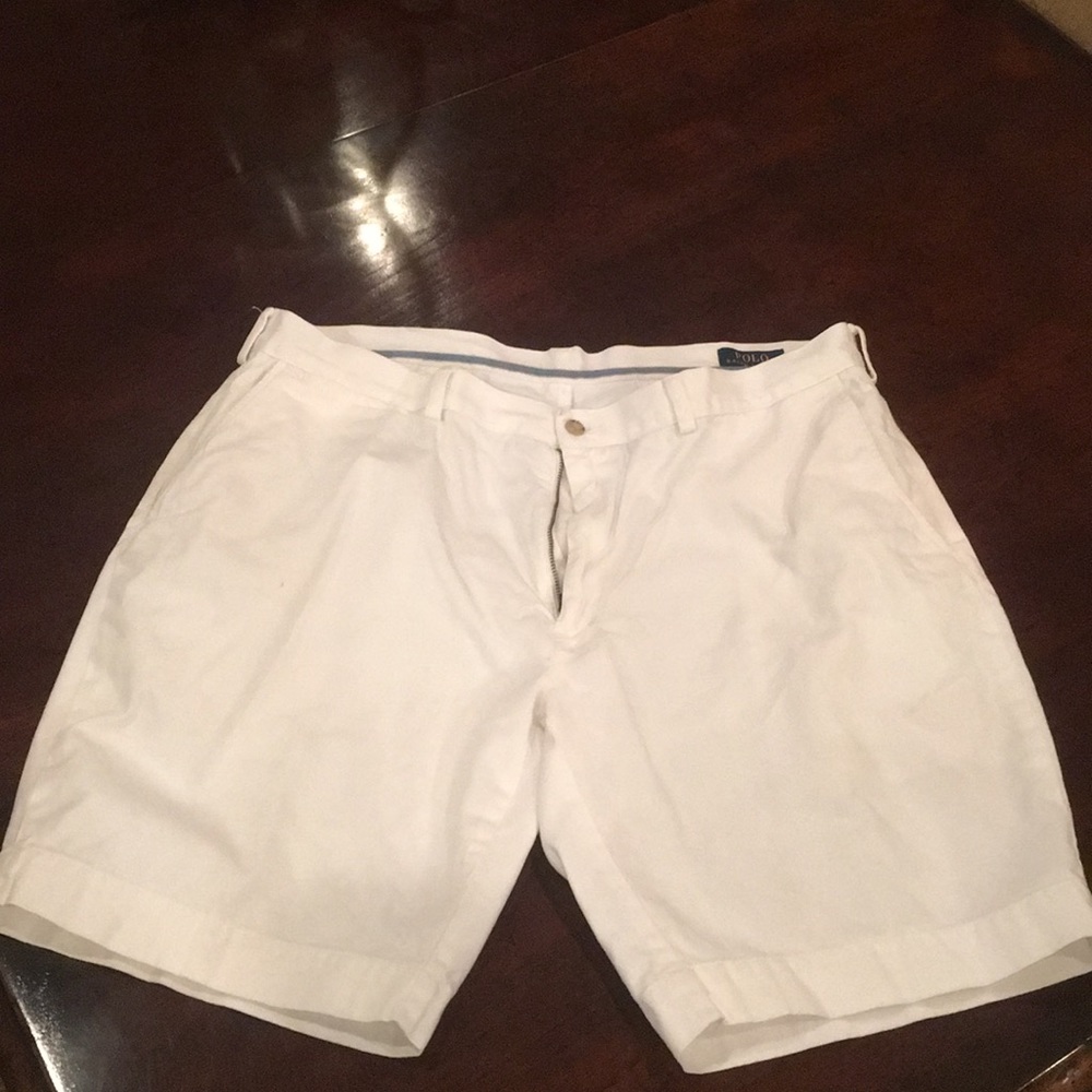 White Polo Golf Shorts